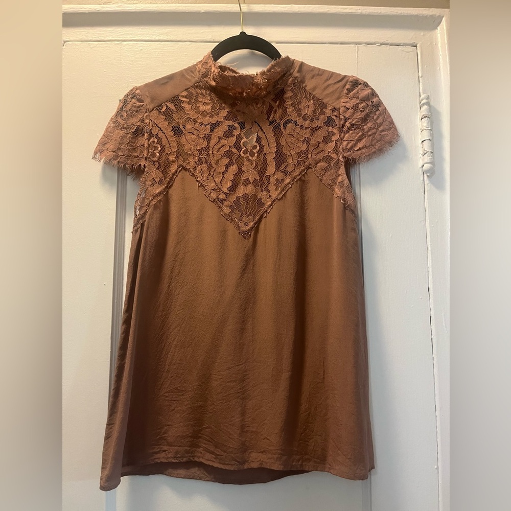 Nwot Revolve Ravn Noma Top Lace Dusty Rose Small View 2